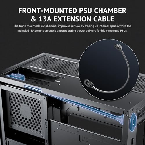 Antec Flux M, 3 x 120 PWM ARGB,3 x 120 PWM Reverse Fans Included, Vertical Airflow Design, 360mm Top Radiator Support, Type-C 3.2 Gen 2, Full-Size Dust Filters, Compact Micro-ATX Gaming Case