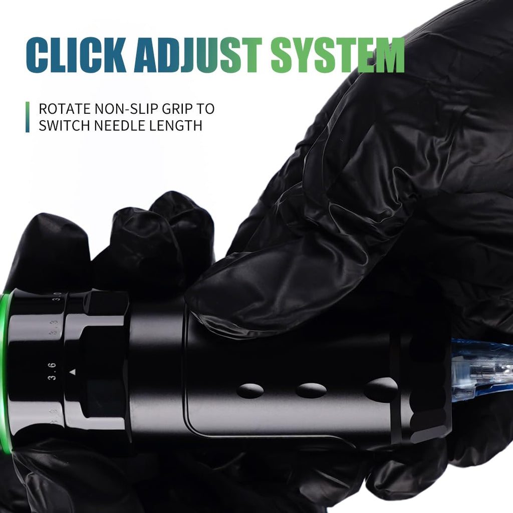 Dragonhawk L3 Tattoo Kit, Cordless/Cord Complete Tattoo Gun Kit Pen Machine, 7 Strokes Length, 2 Batteries 2,000mAh Power Supply with Extra Battery Rca Jack Part, Pro Tattoo Needles for Beginner