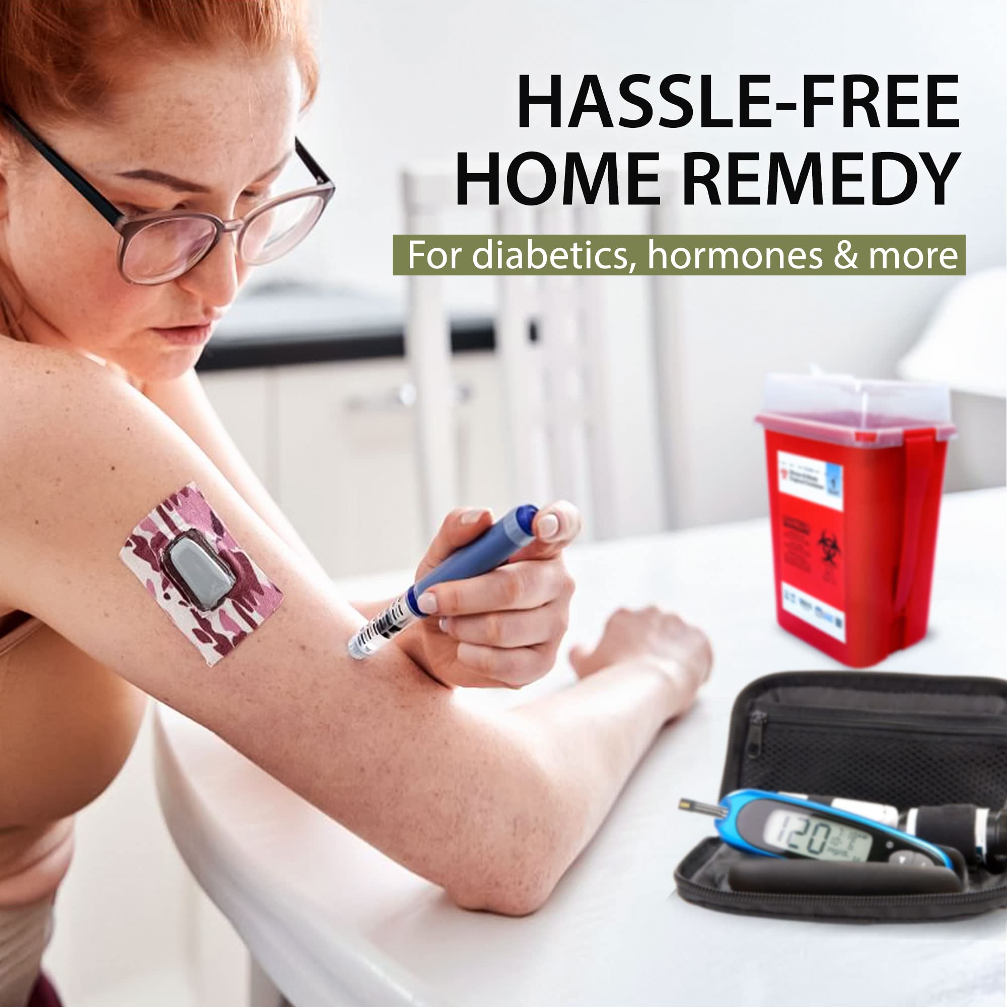 Sharps Containers for Home Use, Needle Disposal, Sharps Disposal, Small Biohazard Containers - 1 Quart